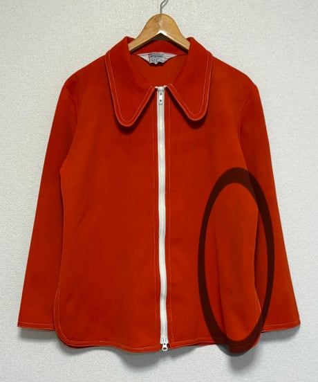 70-80s "Spiegel" polyester zip-up top & pants 2pcs