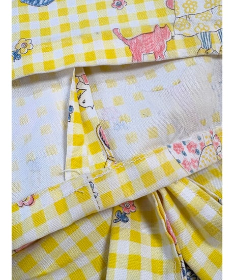 70s holly hobbie gingham dress