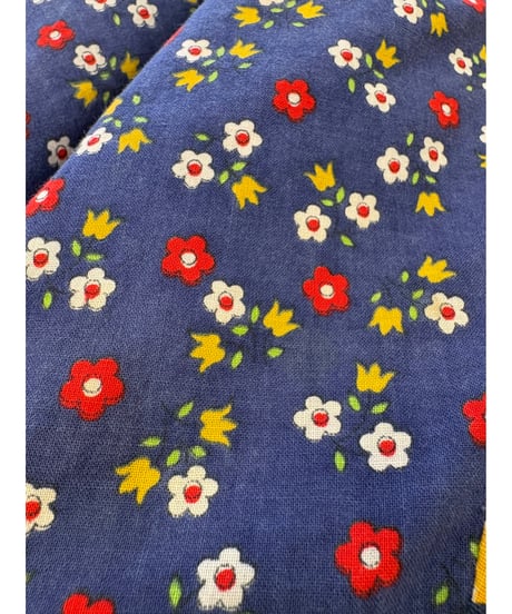 70s young innocent flower cotton dress