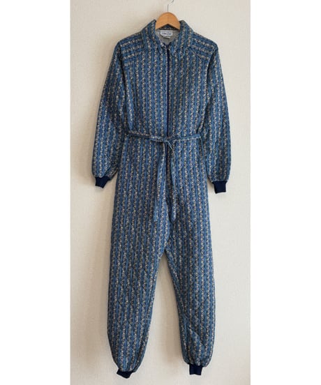 flower quilting jump suit