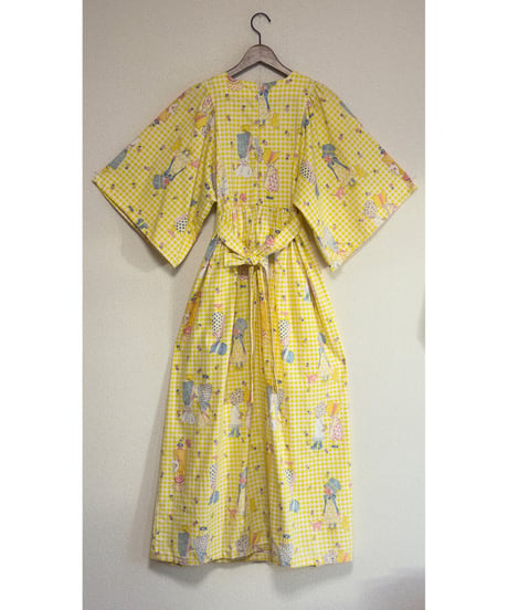 70s holly hobbie gingham dress