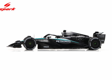 Spark 1/43 (S9670) Mercedes-AMG PETRONAS W16 #63 2nd Las Vegas GP 2025 George Russell 150th GP's