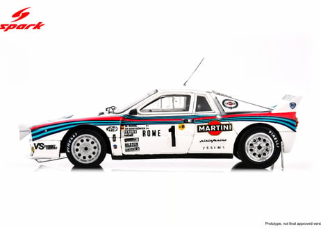 Spark 1/43 (S9108) Lancia 037 Rally #1 Winner Monte Carlo Rally 1983
