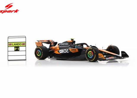 Spark 1/43 (S9675) McLaren MCL39 #4 Winner Brazilian GP 2025 Lando Norris ( with number board )