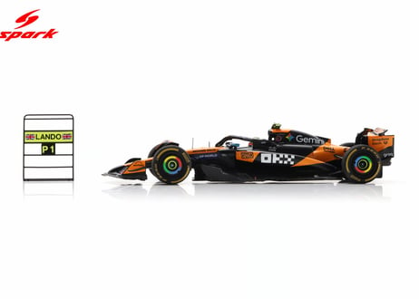 Spark 1/43 (S9675) McLaren MCL39 #4 Winner Brazilian GP 2025 Lando Norris ( with number board )