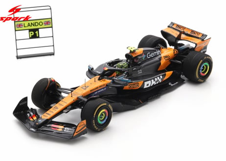 Spark 1/43 (S9675) McLaren MCL39 #4 Winner Brazilian GP 2025 Lando Norris ( with number board )