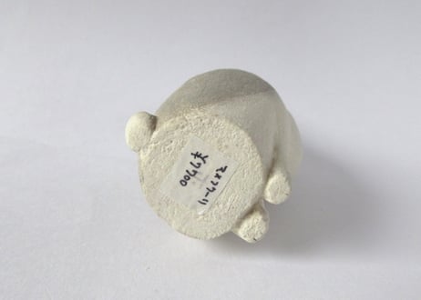 イキモノ雑貨 豆福堂 うさぎの置物6　白×グレー