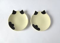 みなかわねこ　ねこの皿  ハチワレA・B