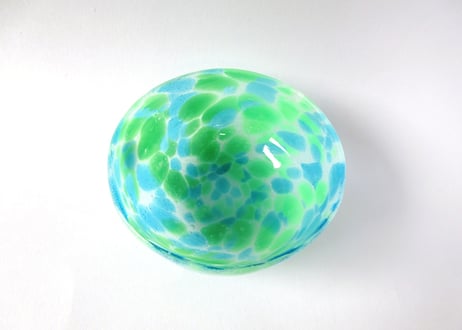 琉球ガラス  風雲小鉢ボウル グリーン3