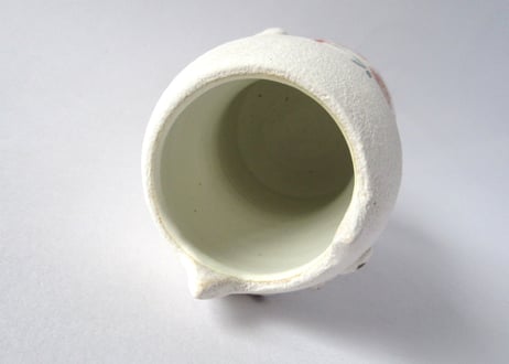 Ki:Ki工房 山下マキコ　ねこの花器 レッド
