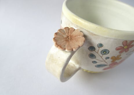 Ki:Ki工房 山下マキコ　花うさぎのマグカップ②