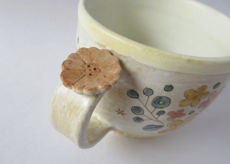 Ki:Ki工房 山下マキコ　花うさぎのマグカップ①