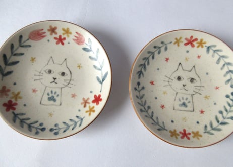 Ki:Ki工房 山下マキコ　ねこの小皿①②