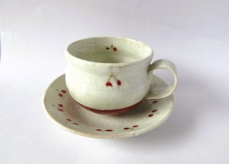 巌陶房 小さなさくらんぼ柄 コーヒーカップC