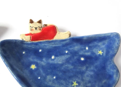 福雪 流れ星と猫　左／右
