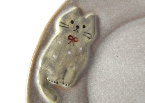 近藤佳寿子 ねこの丸皿
