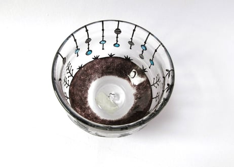 極楽寺がらす工房　kirie 月夜のグラスB おさかなに乗って