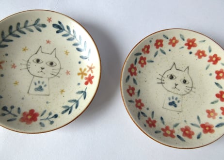 Ki:Ki工房 山下マキコ　ねこの小皿③④