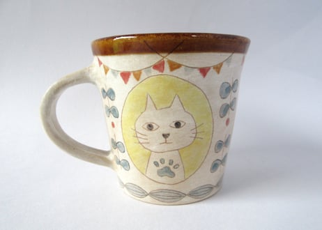 Ki:Ki工房 山下マキコ　ねこのマグカップ①