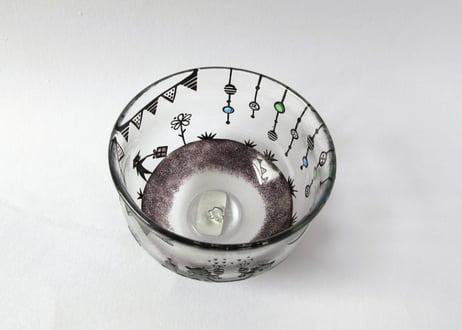 極楽寺がらす工房　kirie 月夜のグラスH 乾杯！