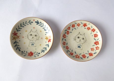 Ki:Ki工房 山下マキコ　ねこの小皿③④
