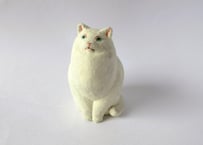 イキモノ雑貨 豆福堂 猫の置物５ 白猫