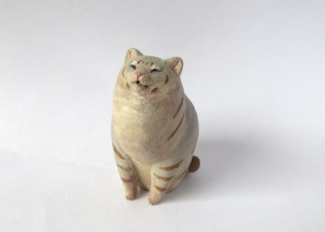 イキモノ雑貨 豆福堂 猫の置物１０ グレートラ猫