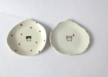みなかわねこ　ねこの豆皿 DE