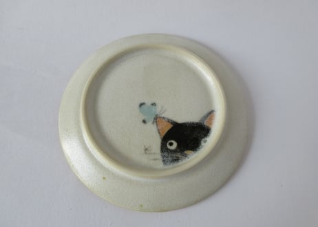 ひのもと工作室 大野和世ねこの小皿 三毛猫2