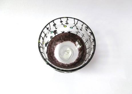 極楽寺がらす工房　kirie 月夜のグラスG 乾杯！