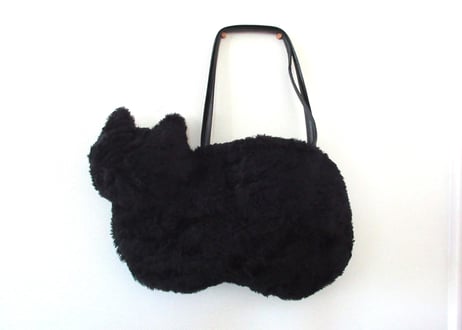 ＊新作＊黒猫ファーのショルダーバッグ