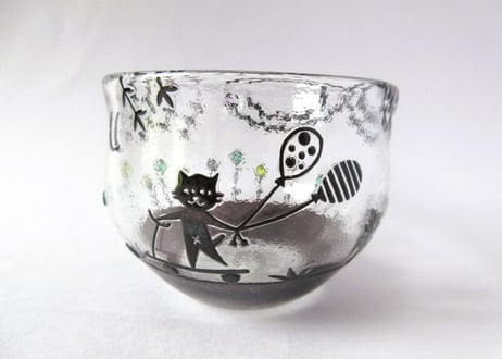 極楽寺がらす工房　kirie 月夜のグラスA ふうせん