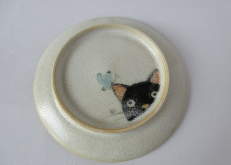 ひのもと工作室 大野和世ねこの小皿 三毛猫3