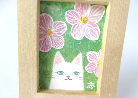 AtelierHASU　小さな絵＊ねこ４