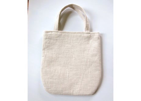 ねこ刺繍＊リネンの手提げ＊グリーン