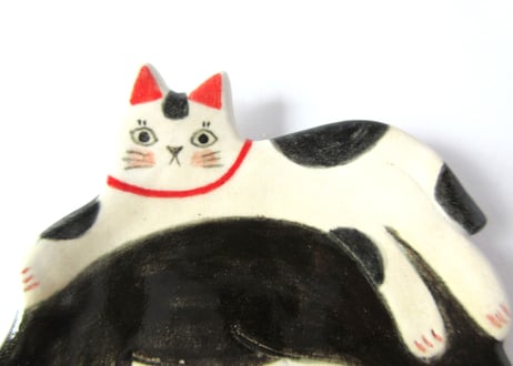 福雪 女の子と猫＊ぶち猫
