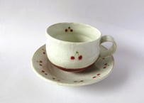 巌陶房 小さなさくらんぼ柄 コーヒーカップB
