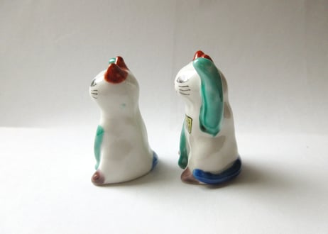 九谷焼 東早苗 ちいさな招き猫＊カラフル猫