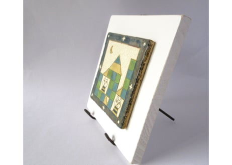 Ki:Ki工房 山下宏樹　陶版画／街 スタンド付き