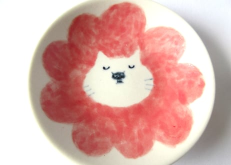 みなかわねこ　ねこの豆皿　ピンク・ブルー