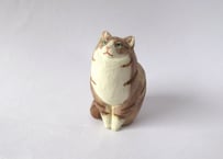 イキモノ雑貨 豆福堂 猫の置物４ トラ猫