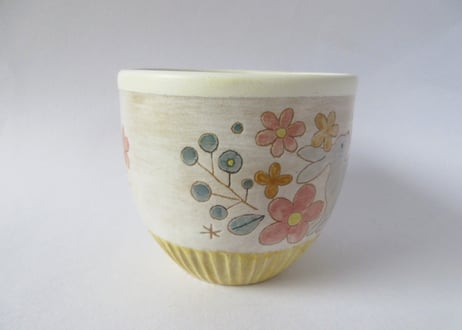 Ki:Ki工房 山下マキコ　花うさぎのマグカップ①