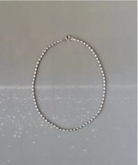 'gleam of dew' necklace / pearl&smoky quartz