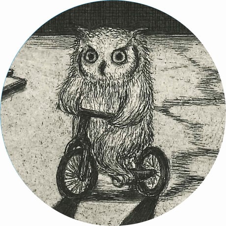 寺澤智恵子／缶バッジ　自転車練習立ち合い