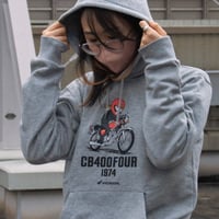 ホンダ　CB400FOUR 1974　HONDA THE PEOPLE　スウェットパーカー／ヘザーグレー