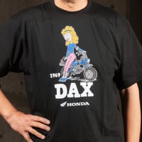 ホンダ　DAX 1969　HONDA THE PEOPLE　コットンTシャツ／ブラック