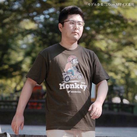 ホンダ　Monkey 1978　HONDA THE PEOPLE　コットンTシャツ／アーミーグリーン