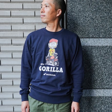 ホンダ　GORILLA 1978　HONDA THE PEOPLE　スウェット／ネイビー