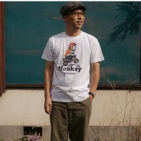 ホンダ　Monkey 1978　HONDA THE PEOPLE　コットンTシャツ／ホワイト