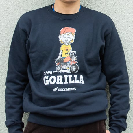 ホンダ　GORILLA 1978　HONDA THE PEOPLE　スウェット／ネイビー